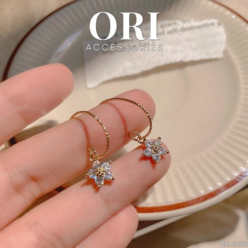 Bông tai nữ ngôi sao đính đá dáng nhỏ xinh xắn ORI ACCESSORIES B469