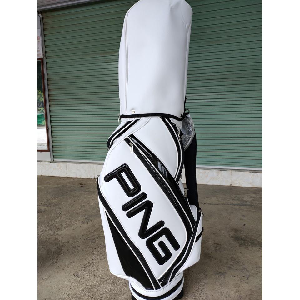 Túi gậy golf Ping túi đựng 14 - 16 gậy da PU chống nước 5 ngăn cao cấp shop GOLF PRO TM022