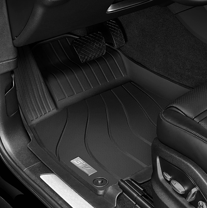 Thảm lót sàn xe ô tô Porsche Macan 2013- đến nay Nhãn hiệu Macsim 3W chất liệu nhựa TPE đúc khuôn cao cấp - màu đen