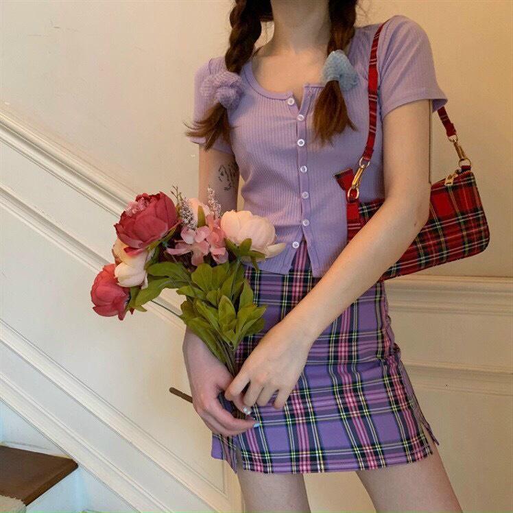 Chân váy caro SIB Clothing váy kẻ caro chữ a ulzzang phong cách hàn quốc SIB041