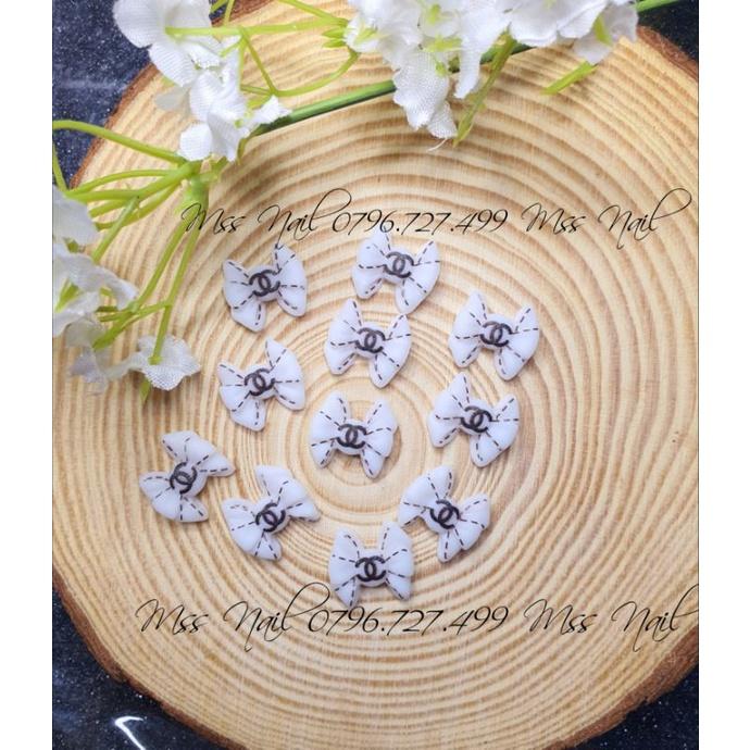Charm nơ nơ trang trí móng, phụ kiện trang trí nail