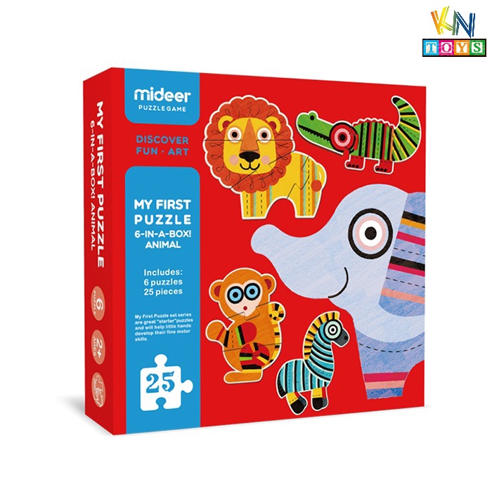 Đồ chơi ghép hình Mideer Puzzle MD0078 – Động vật (ghép hình 6 in 1)