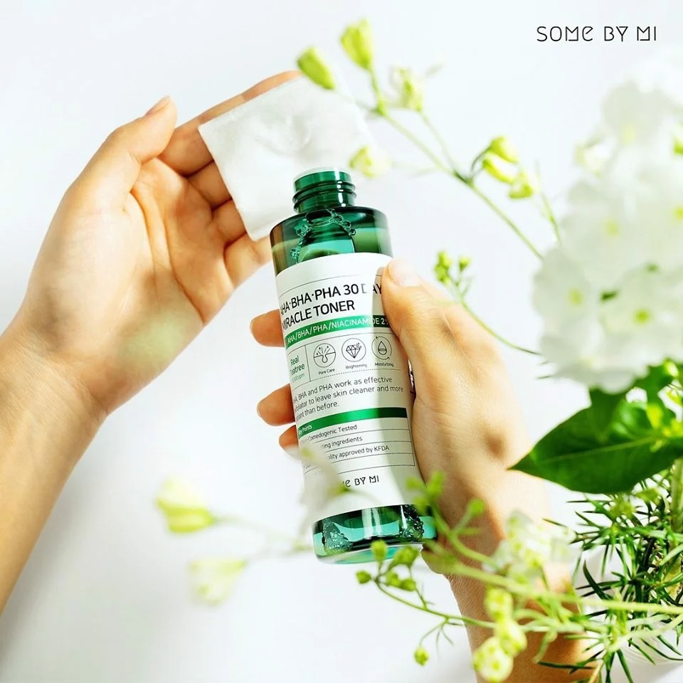 Bộ 4 Sản Phẩm Dưỡng Da Giảm Mụn Some By Mi AHA-BHA-PHA 30 Days Miracle Gồm Sữa Rửa Mặt Bye Bye 120g  + Toner 150ml+ Serum 50ml+ Kem 60g (Tặng Kèm 1 Mặt Nạ Dr