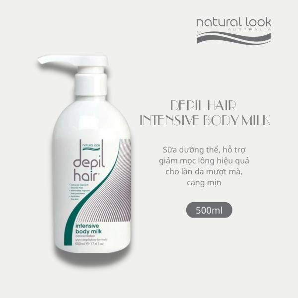 Sữa dưỡng thể giúp giảm mọc lông, nuôi dưỡng làn da mượt mịn, tươi sáng - Natural Look Depil Hair Range Intensive Body Milk