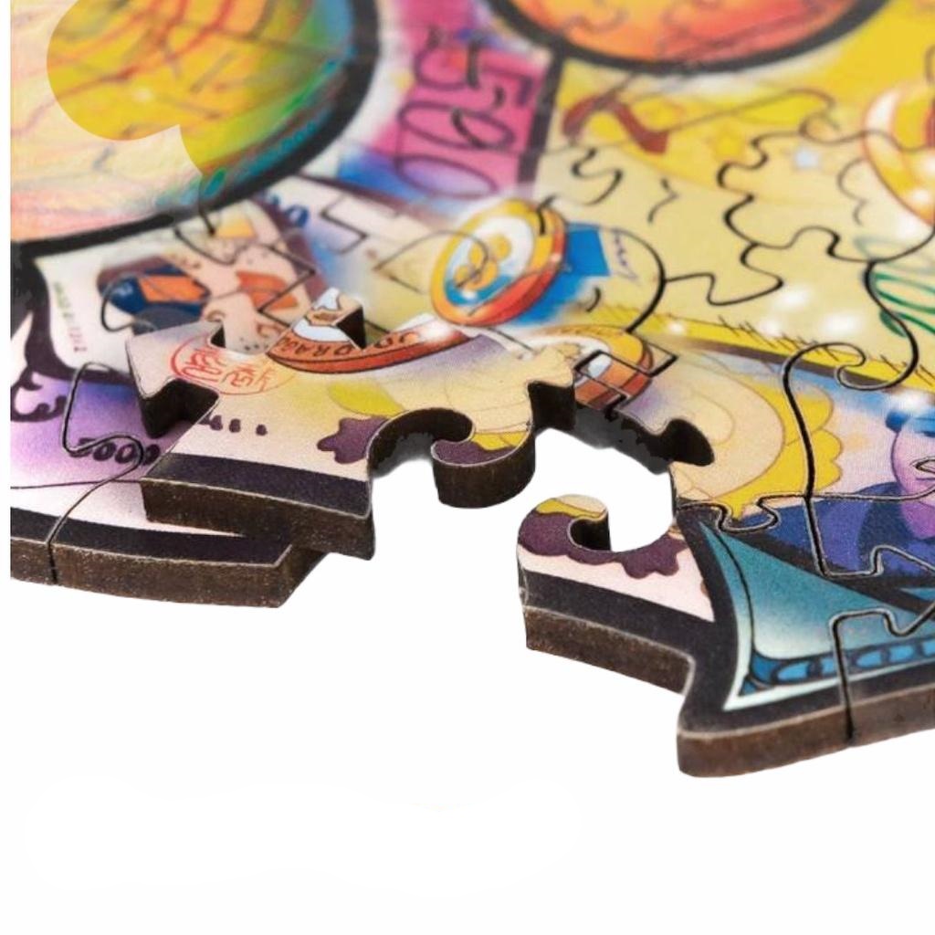 Bộ xếp hình gỗ đồ chơi puzzle ghép hình Con vật độc đáo- Con Trâu- TGP007