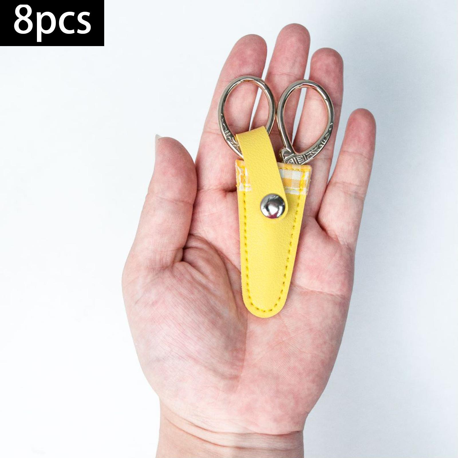 Embroidery Scissors Sheath Cover 8 Pieces Scissors Bag for Quilting Crafts