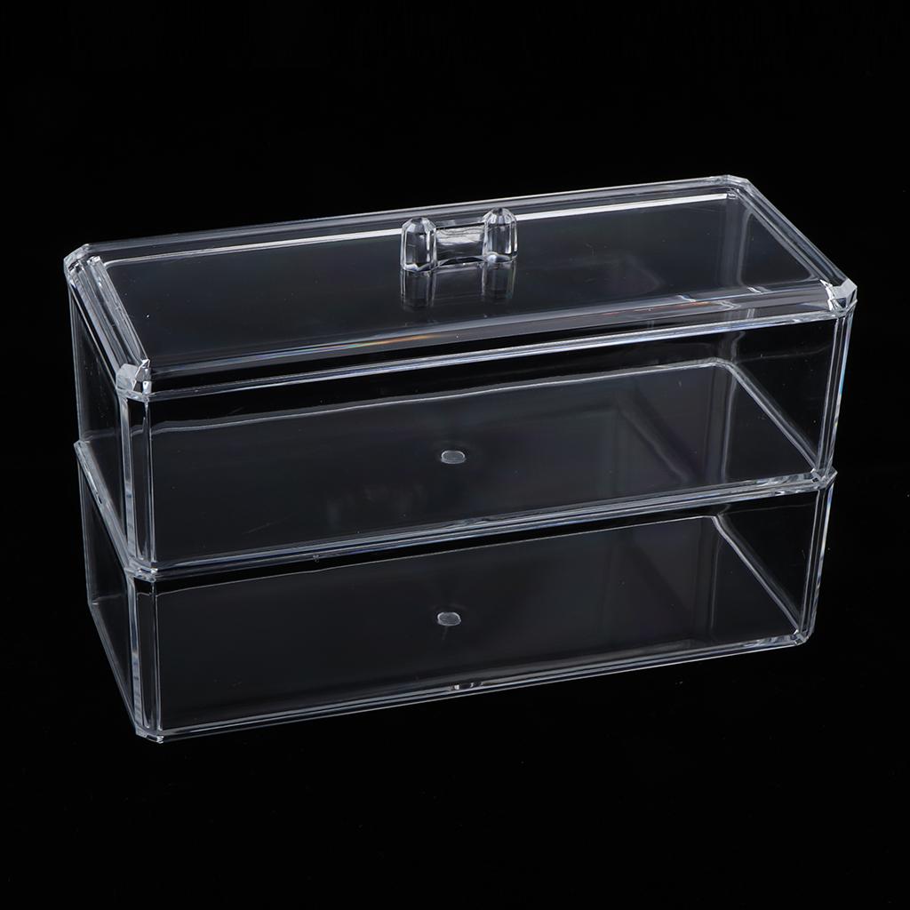 Large Acrylic Makeup Brushes Cosmetic Organizer Holder Jewelry Storage Case