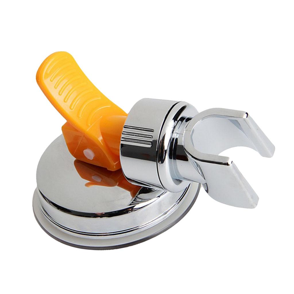 Adjustable Shower Head Holder with Suction Bracket Chrome ABS No Drilling