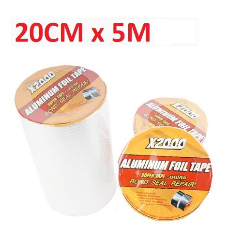 Sỉ 76k-Băng keo chống thấm x2000 băng keo siêu dính Nhật Bản chống dột, dán tường, dán mái tôn, dán ống nước 20cm x 5m