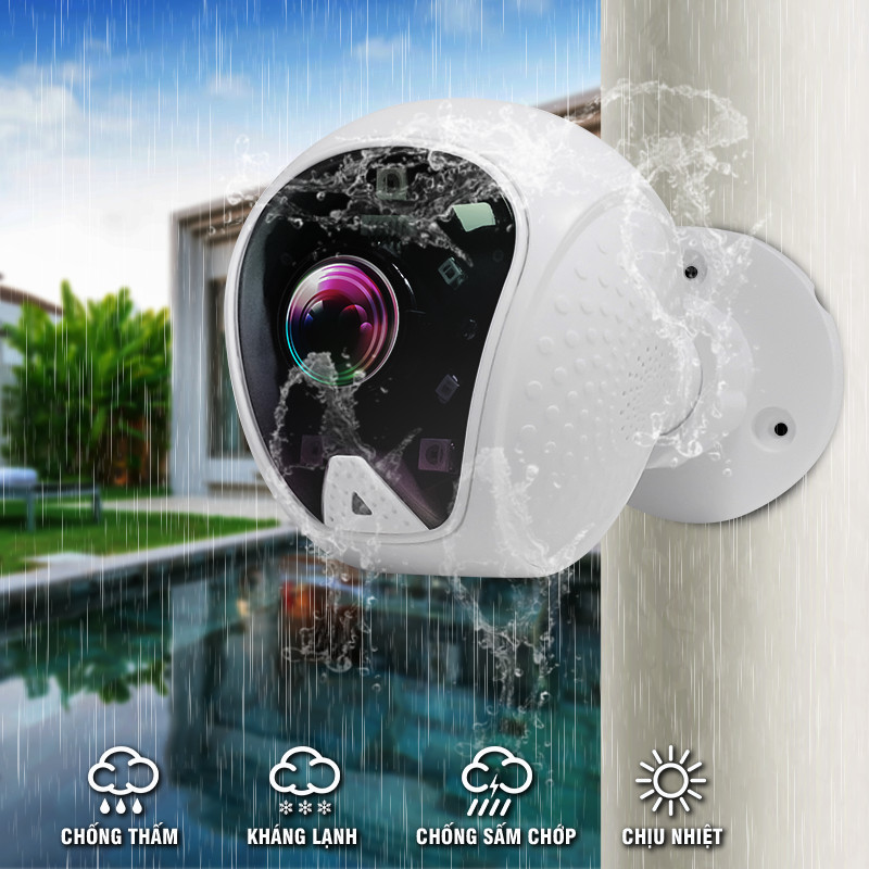 Camera Ip Wifi Quan Sát Gắn Tường Model CC5021, Góc Nhìn Cực Rộng, Độ Phân Giải 2.0Mpx FULL HD, Hình Ảnh Rõ Nét, Kèm Thẻ 32Gb - Chính Hãng