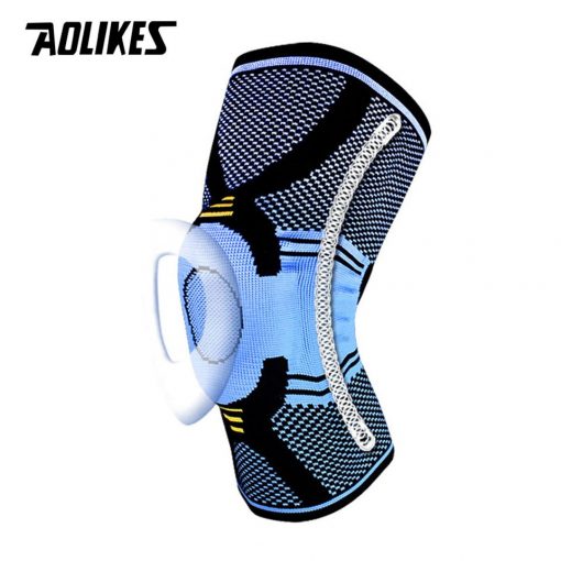 Đai bảo vệ đầu gối AOLIKES A-7725 trợ lực khớp gối với silicone đàn hồi sport knee protector