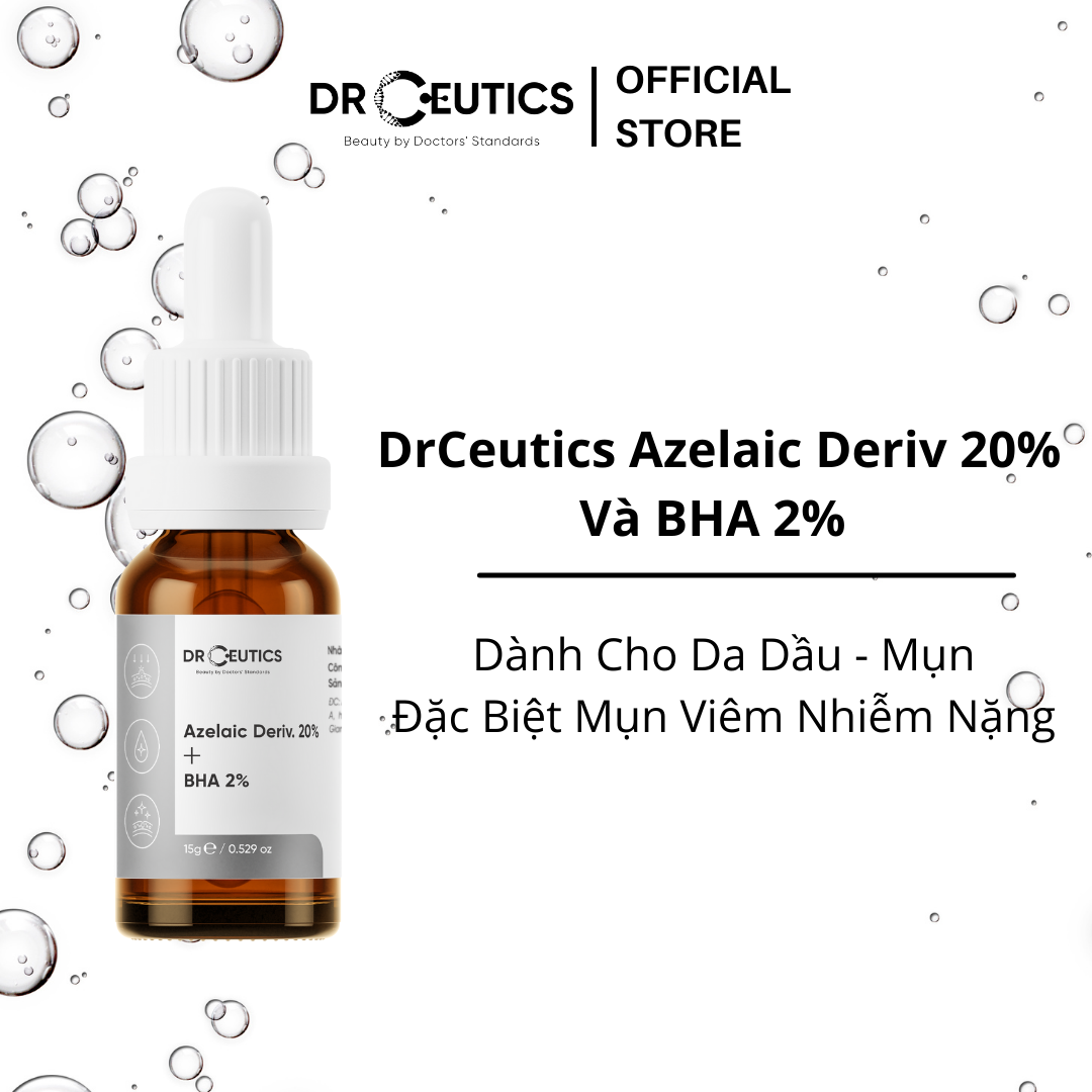 Tinh Chất Làm Giảm Mụn Mờ Thâm DrCeutics Azelaic Deriv 20% Và BHA 2%