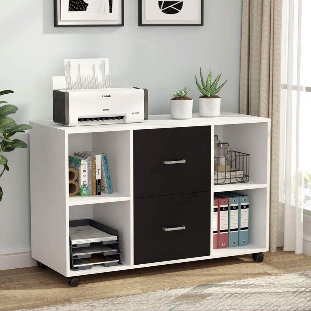 Kệ để máy in gỗ hiện đại SMLIFE Prodigy | Gỗ MDF dày 17mm chống ẩm | D100xR40xC71cm