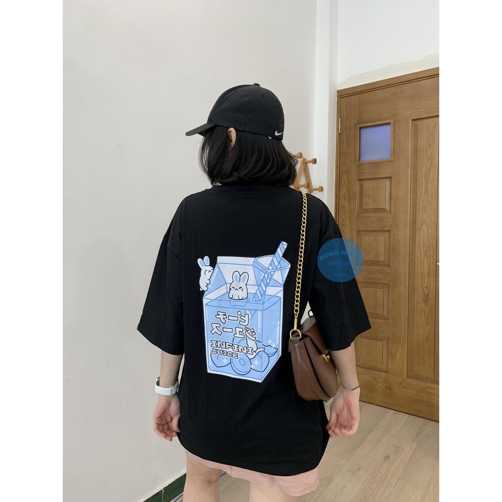 Mã Áo 04 thun đen unisex in hình trà sữa