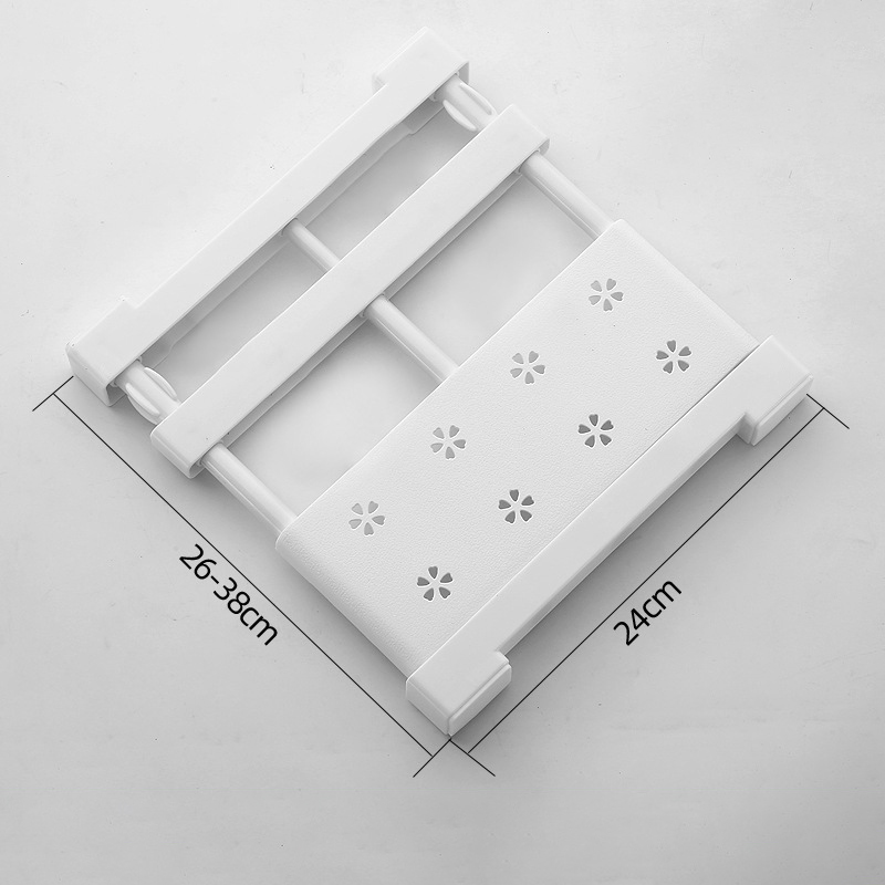 Kệ Chia Ngăn Đa Năng Không Cần Khoan Vít, Rộng Cố Định 24cm Màu Trắng