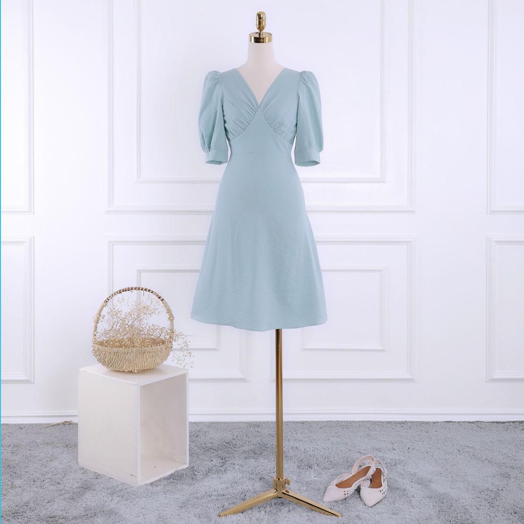 Đầm trắng nữ, tay lỡ, cúp ngực, cổ V, hàng thiết kế cao cấp TK FASHION trẻ trung, quyến rũ - DK848