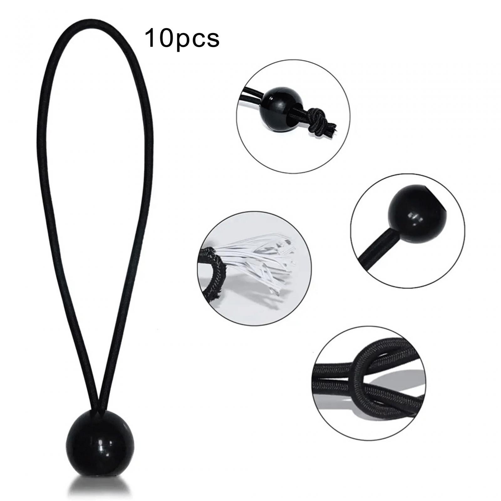 10 Pieces 6 inch Ball Bungee Cords Outdoor Bungee Cord with Balls, Tie Down, Heavy Duty for Shelter Tent Poles Canopy