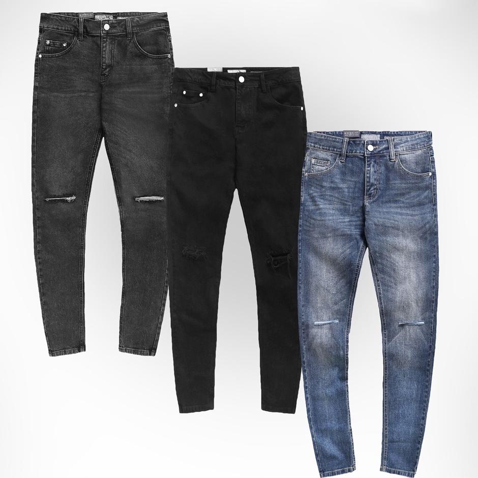 Quần Jeans Nam Rách Gối Ceffylo Chất Liệu Dày Dặn, Co Giãn Cực Mạnh, Giữ Form Tuyệt Đối