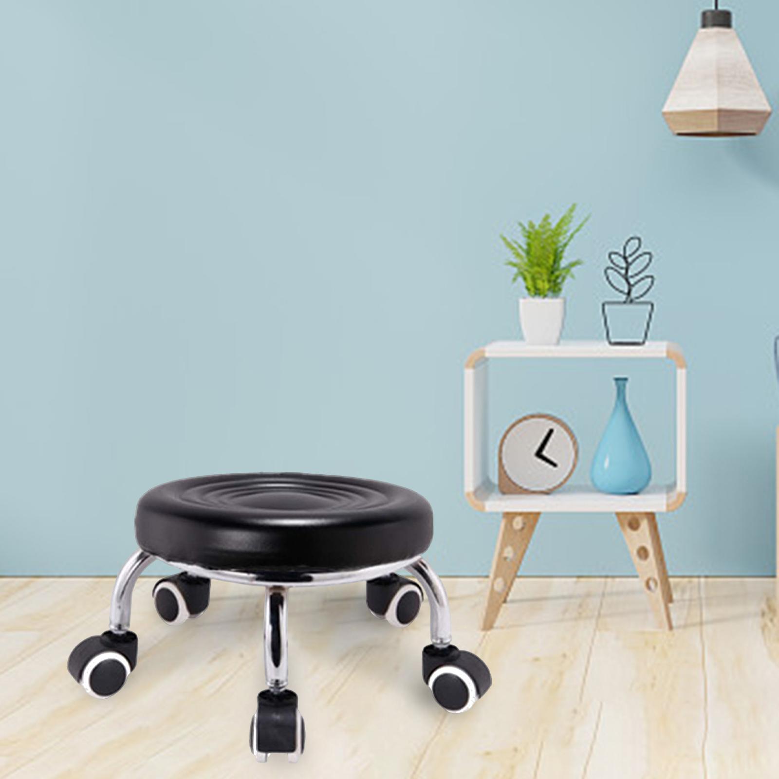 Small Rolling Salon Stool Rotatable Furniture Gift Movable for Salon Garage