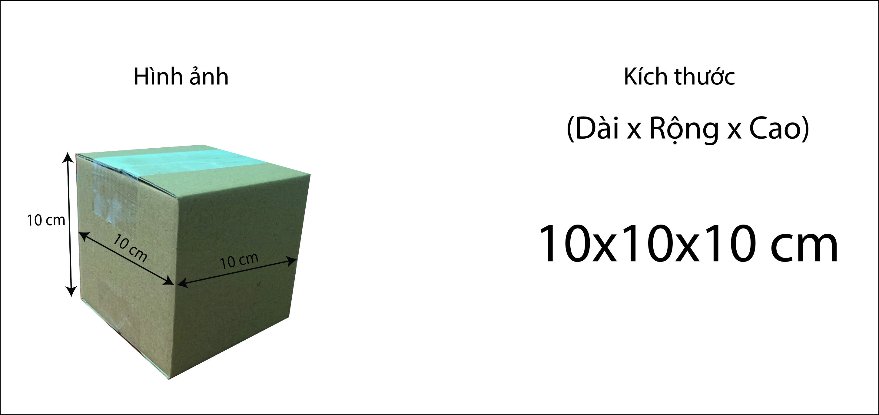 20 Hộp Carton Đóng Hàng 10x10x0 - Giá Nhà Sản Xuất Bao Bì Bình Minh- Hộp Gói Hàng Nhỏ Dầy Chắc