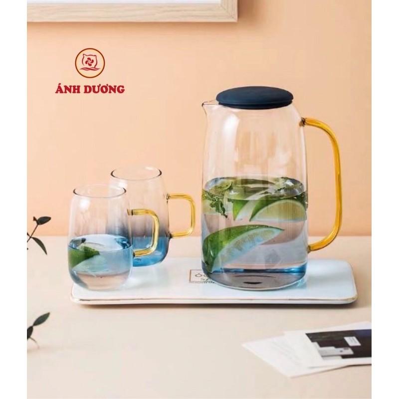 BỘ BÌNH ĐỰNG NƯỚC THUỶ TINH CHỊU NHIỆT CAO CẤP - ĐUN BẾP GA, BẾP HỒNG NGOẠI