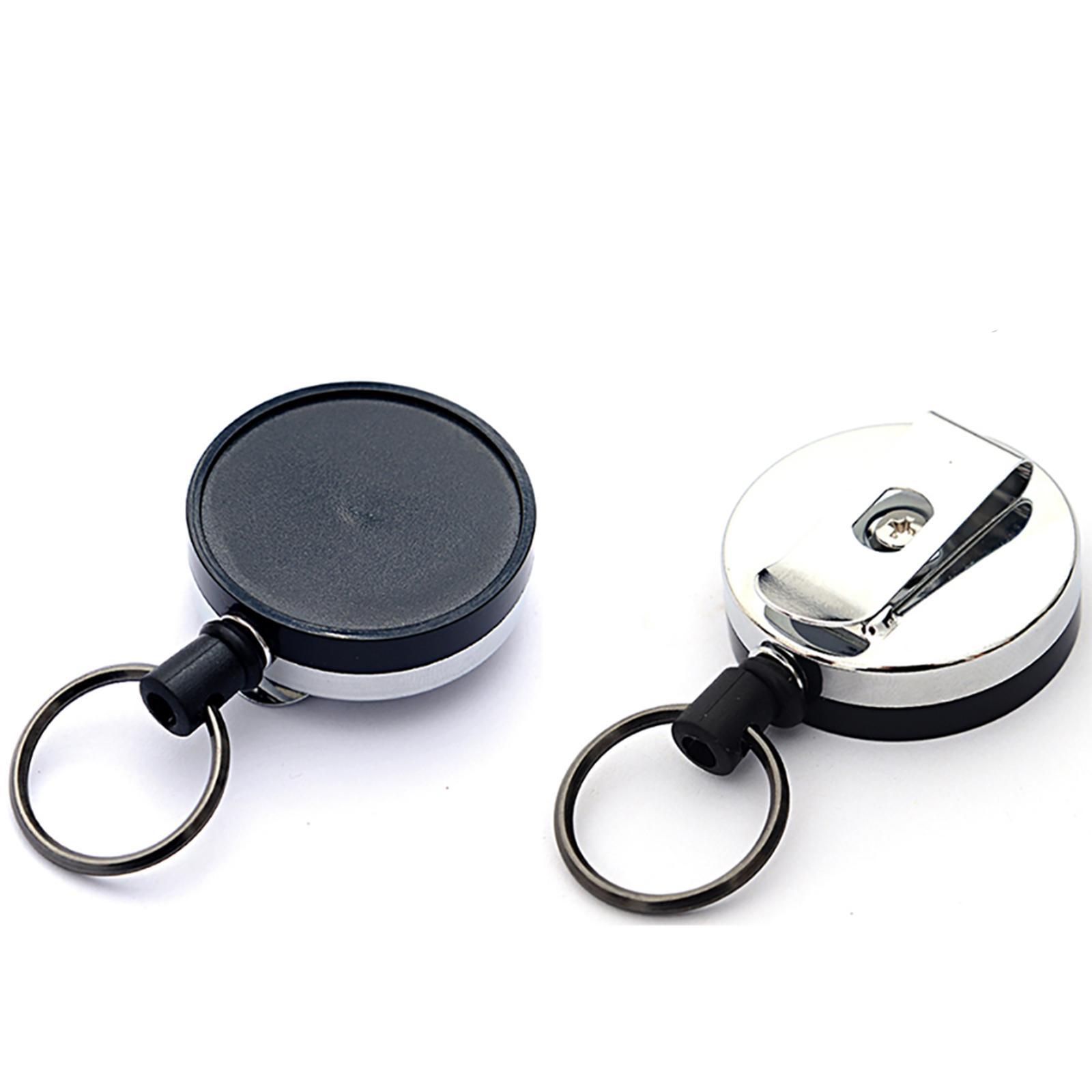 Retractable Keychain Belt Clip Key Keyring Badge Holder for Hiking Pockets