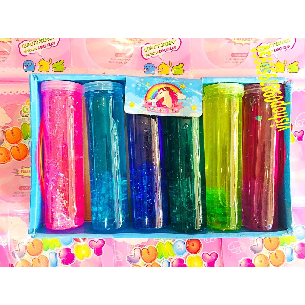 SLIME KIM TUYẾN THUỶ TINH LOẠI TO 6 màu Slam thiết kế độc đáo ấn tượng squishy