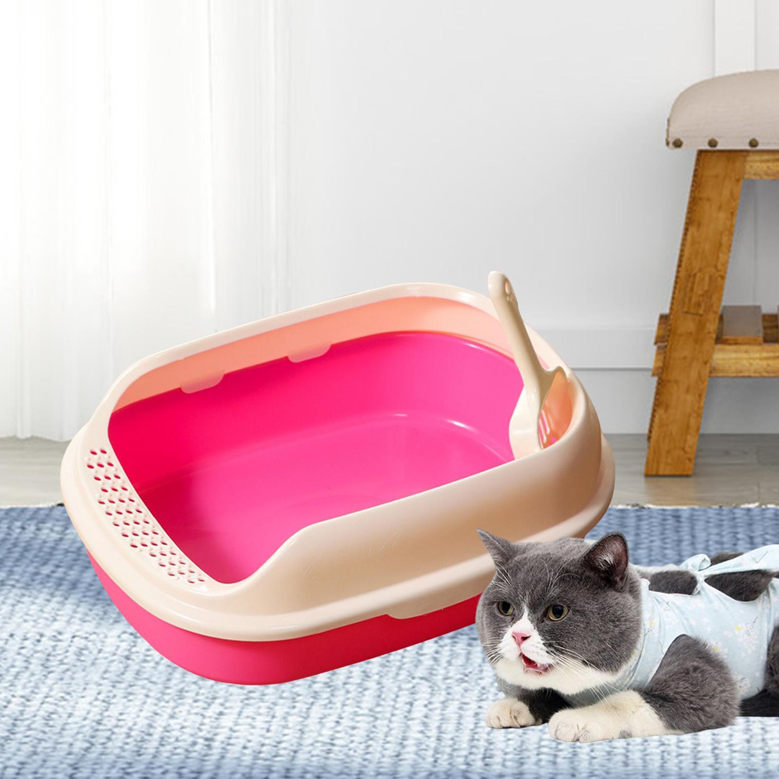 Cat Litter Box Kitten Toilet Pet Litter Tray Bedpan Cat Litter Container