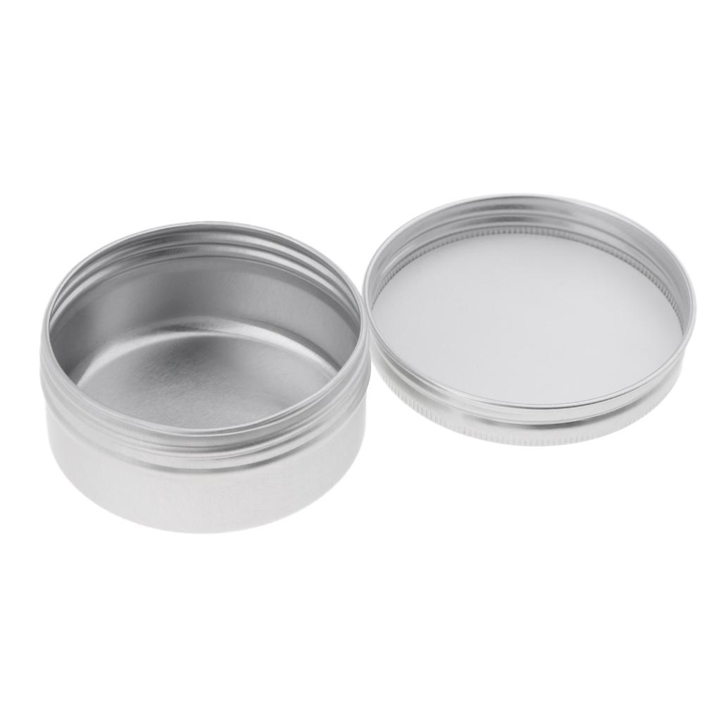 22x 10g 50g Aluminium Empty Cosmetic Pot Cream Jar Tin Container Screw Lid