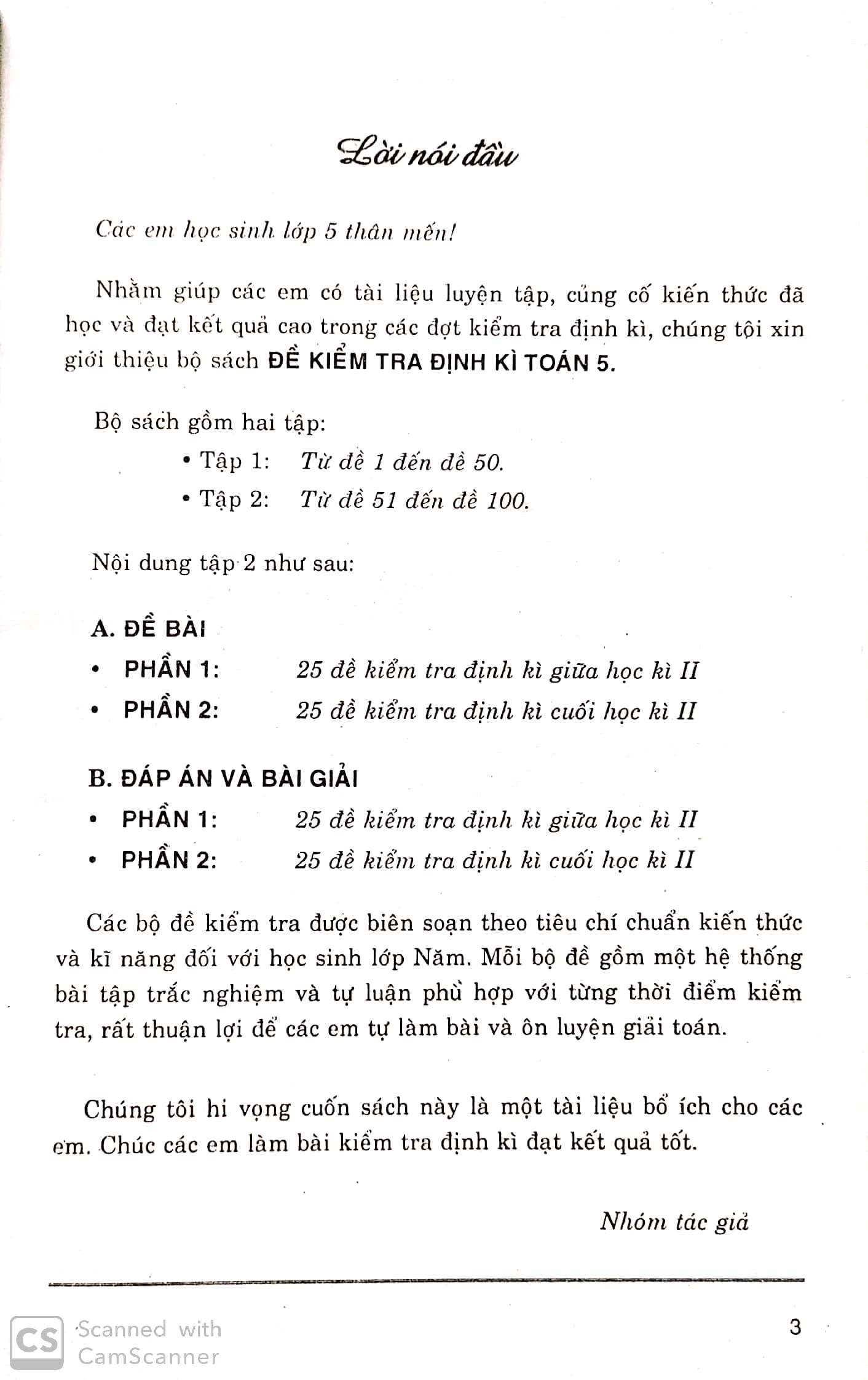 Đề Kiểm Tra Định Kì Toán có lời giải và lời đáp Lớp 5 (Tập 2)