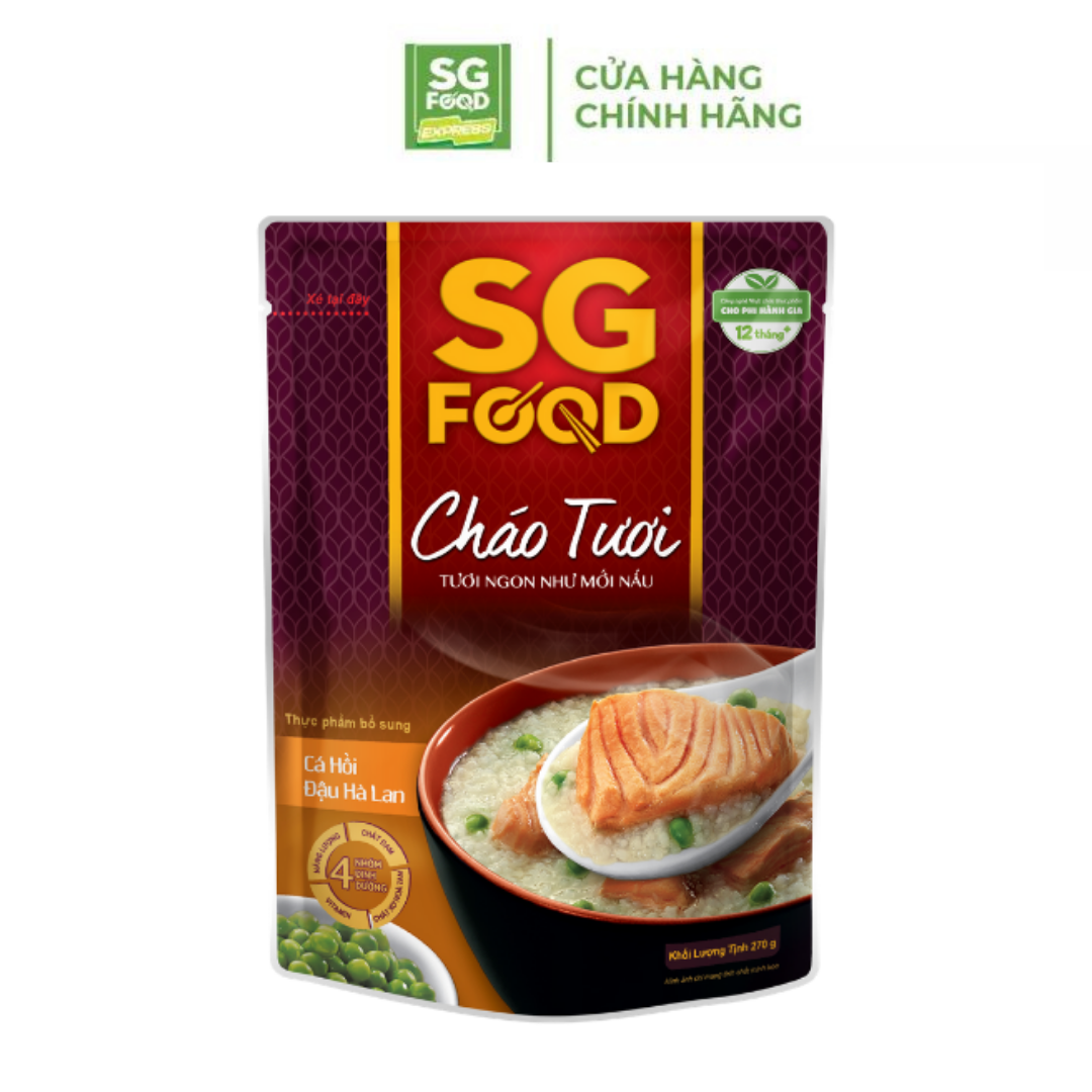 Combo 3 Cháo Tươi Baby SG Food 240G (Thịt Bằm, Bò, Cá Hồi)