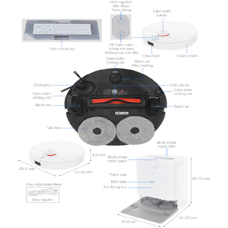 H50 - Robot hút bụi lau nhà Xiaomi H50 - HÀNG CHÍNH HÃNG - GIAO HCM
