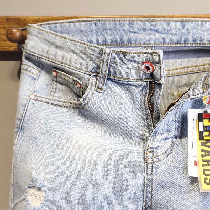 Quần jean lửng, quần short nam cao cấp, chất cotton co giãn mền mịn, phong cách trẻ trung năng động