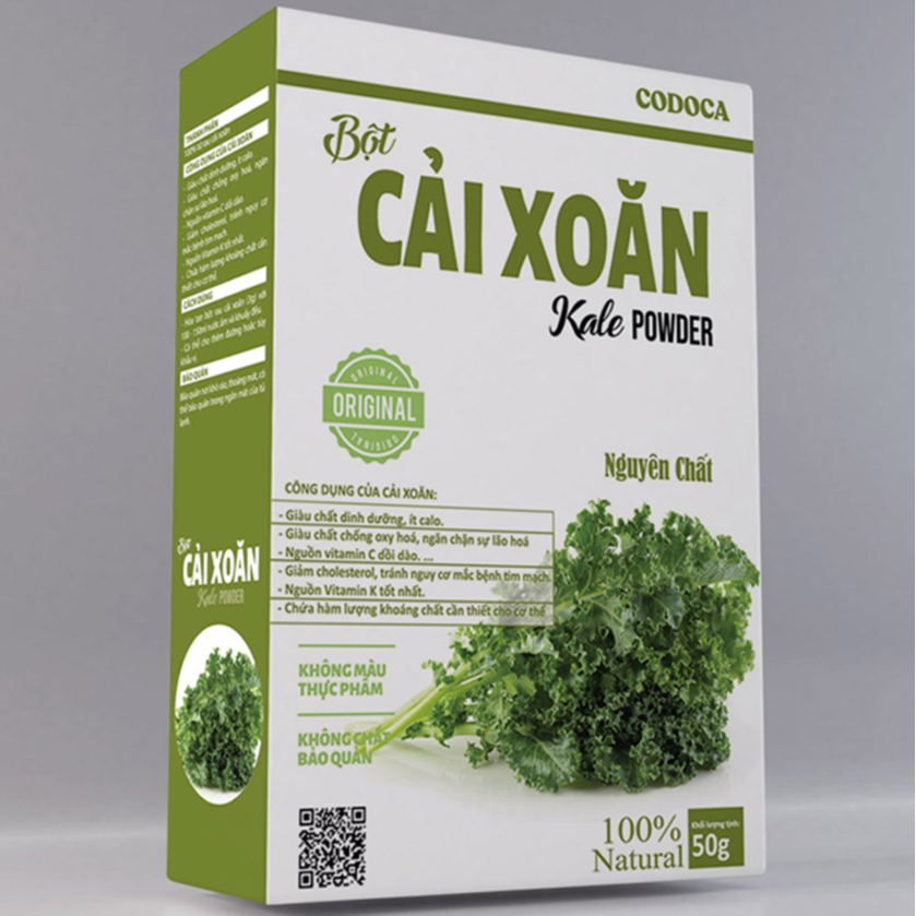 Bột Cải xoăn Codoca Nguyên Chất sấy lạnh Giàu dinh dưỡng, chống lão hóa