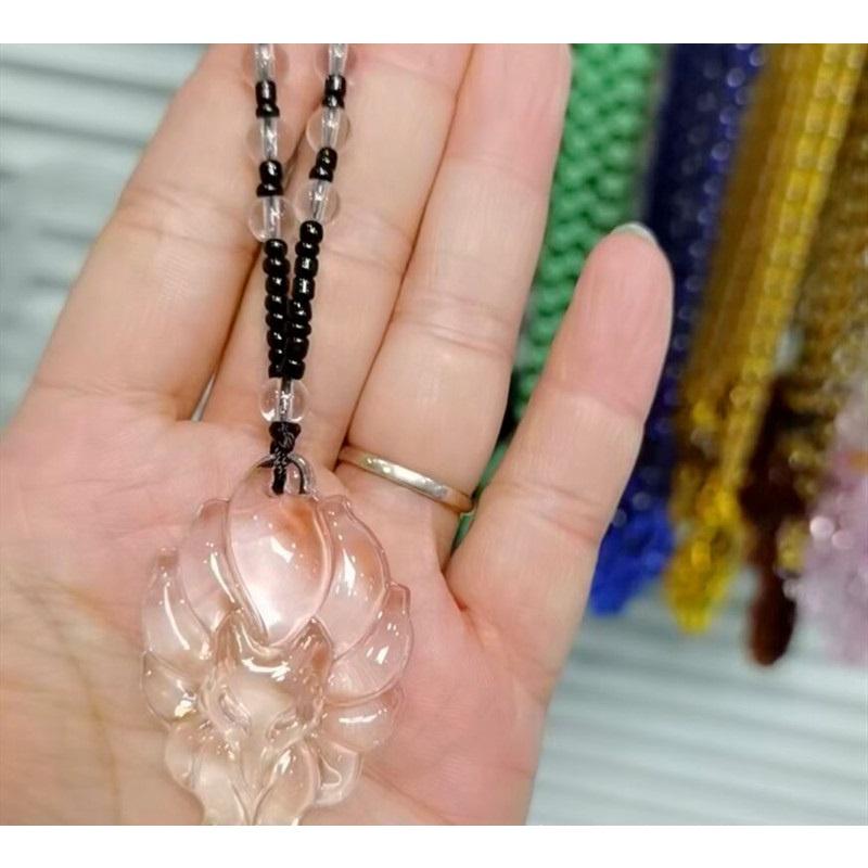 MẶT DÂY CHUYỀN HỒ LY ROSE BERYL TÌNH DUYÊN MAY MẮN TÀI LỘC TẶNG KÈM DÂY ĐEO, HỘP GẤM CAO CẤP SDB