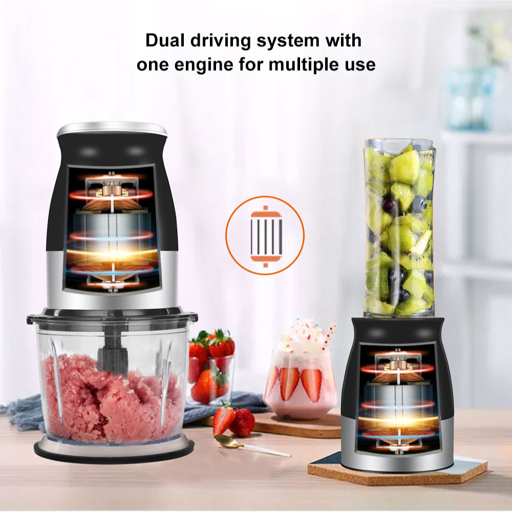 Máy Xay Đa Năng Thực Phẩm Mishio MK258 1.8 Lít – Kèm 2 Cối Xay - Hàng chính hãng