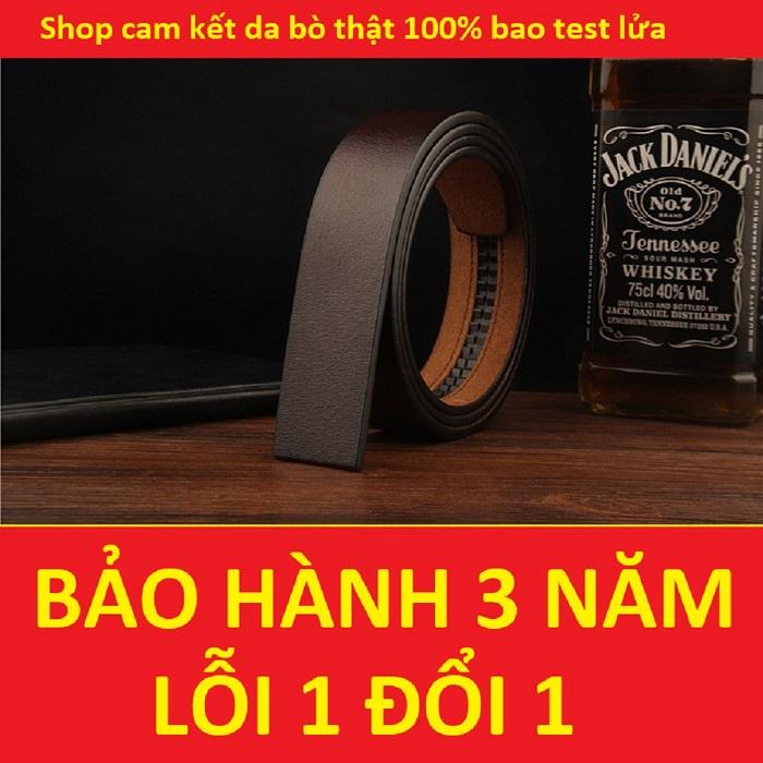 Dây Nịt Nam Da Bò 100%  Mạ Vàng Nam Tính - Thắt Lưng Da Nam Khóa Cài Cao Cấp GC3