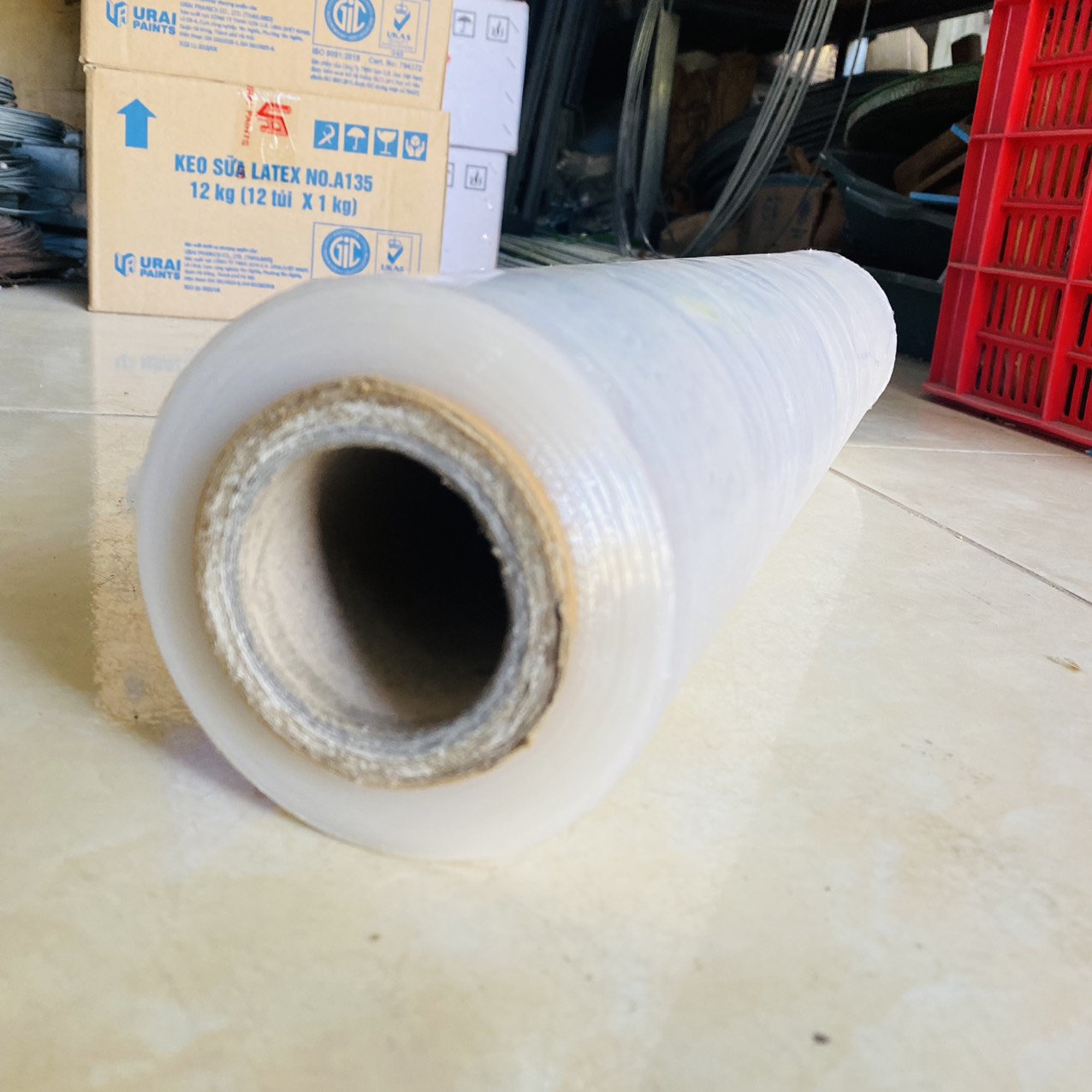 Màng PE khổ 50cm 3kg, màng PE quấn Pallet, quấn hàng hoá giá rẻ