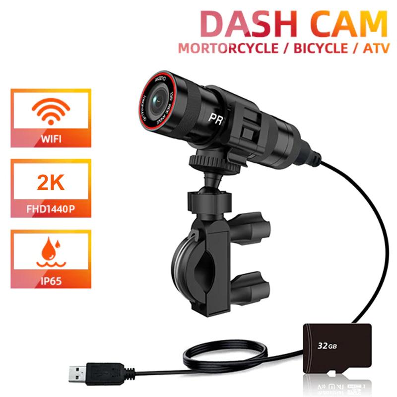 2K HD Camera Hành Động Ngoài Trời Xe Đạp Xe Máy Camera Thể Thao DV Đầu Ghi Hình DVR Dash Cam Cho Ô Tô xe Đạp