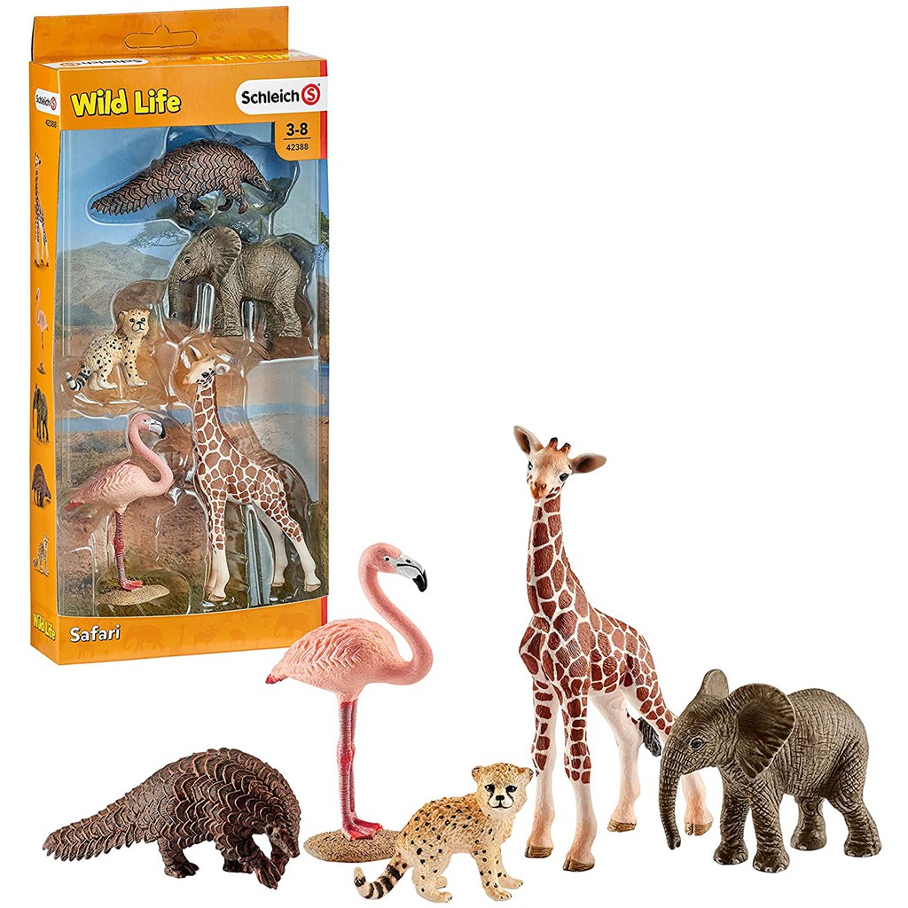 Bộ Đồ Chơi SCHLEICH Mô Hình Động Vật Hoang Dã Safari ( Hồng Hạc, Hươu Cao Cổ...) 42388