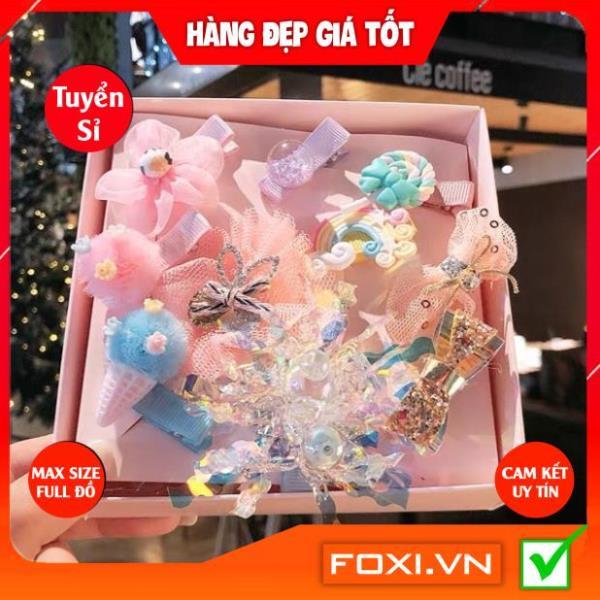 Set 10 kẹp tóc cho bé dễ thương Foxi-món quà xinh xắn không thể thiếu cho các bé gái