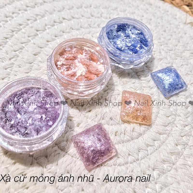 Xà cừ mỏng , kim tuyến trang trí nail đắp ẩn vân đá
