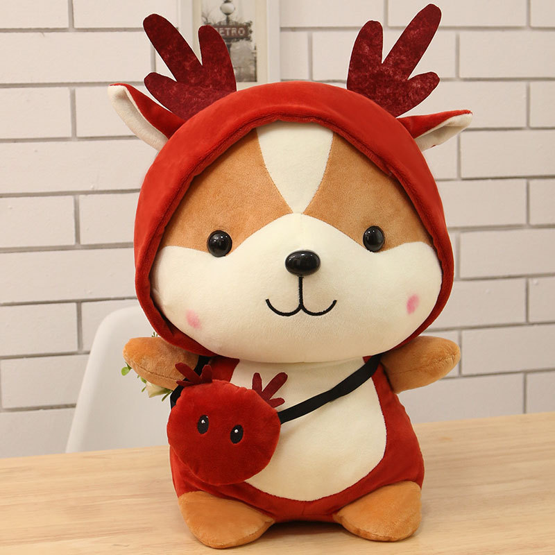 Gấu bông chó Shiba cosplay tuần lộc siêu dễ thương (23cm---&gt;50cm) món quà noen tuyệt vời cho bé &amp; người yêu, hàng xịn cao cấp loại 1