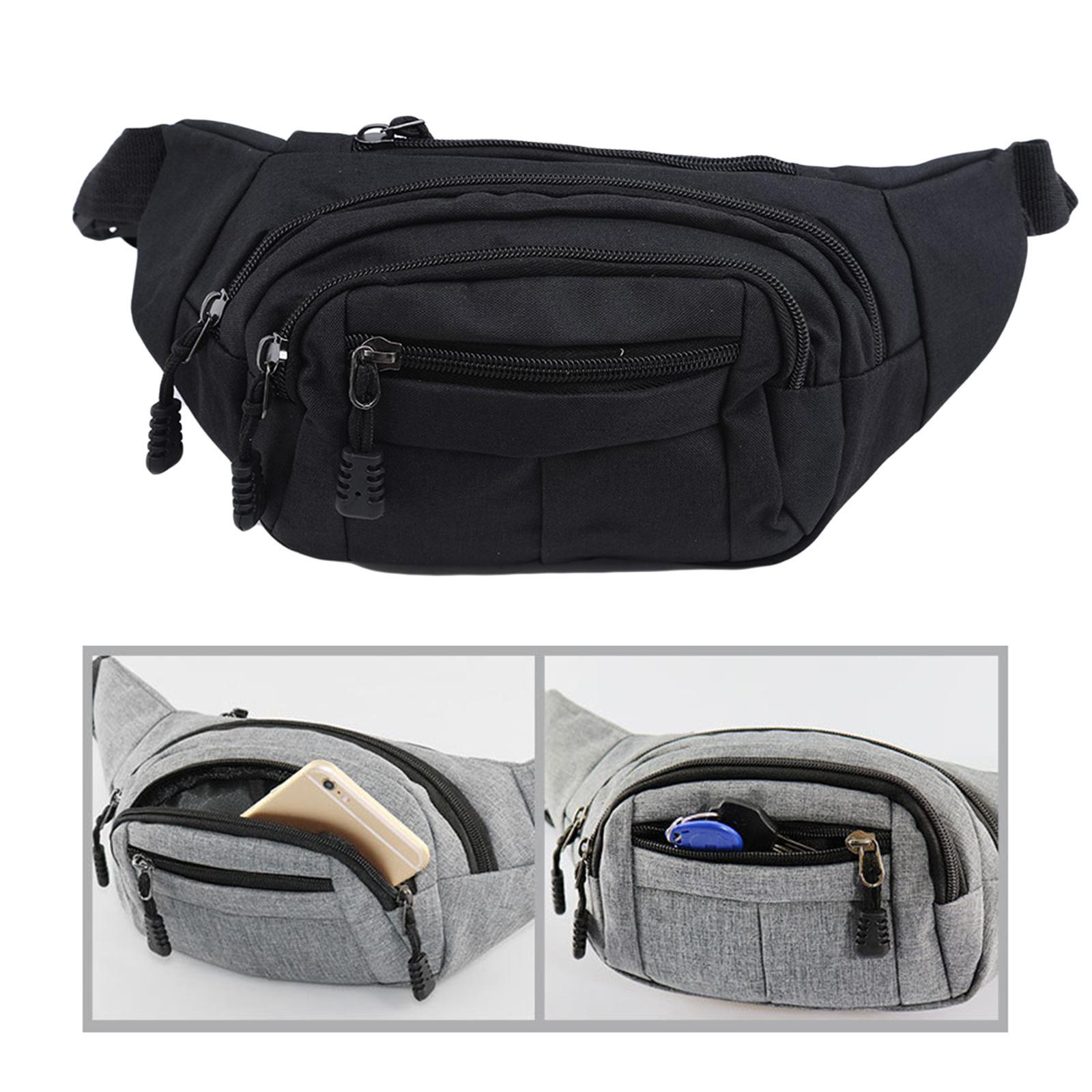 Fanny Pack for Men Women Shoulder Bag Fashion Waist  for Camping Black