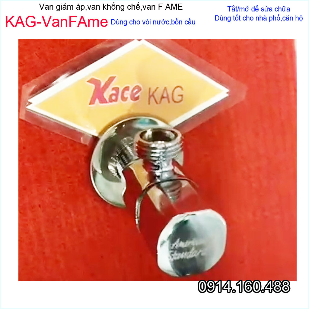 Van F giảm áp KAG-VanFAme , Van khóa 1 chiều bảo vệ bồn cầu- vòi nước tay vặn dễ điều chỉnh sử dụng siêu bền
