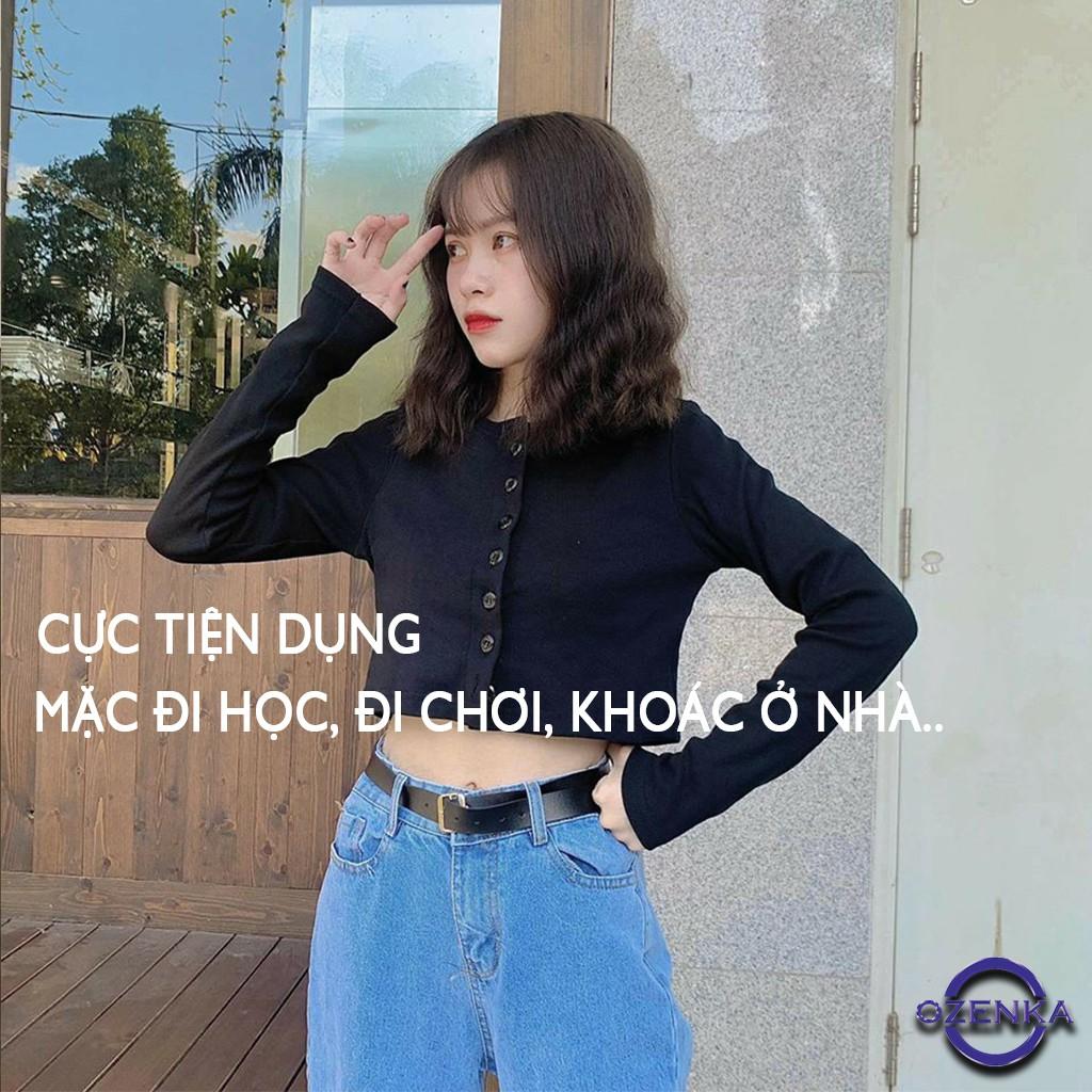 Áo croptop tay dài nữ len tăm đẹp , áo khoác crt chất dày free size mặc đi học đi chơi CRT 251