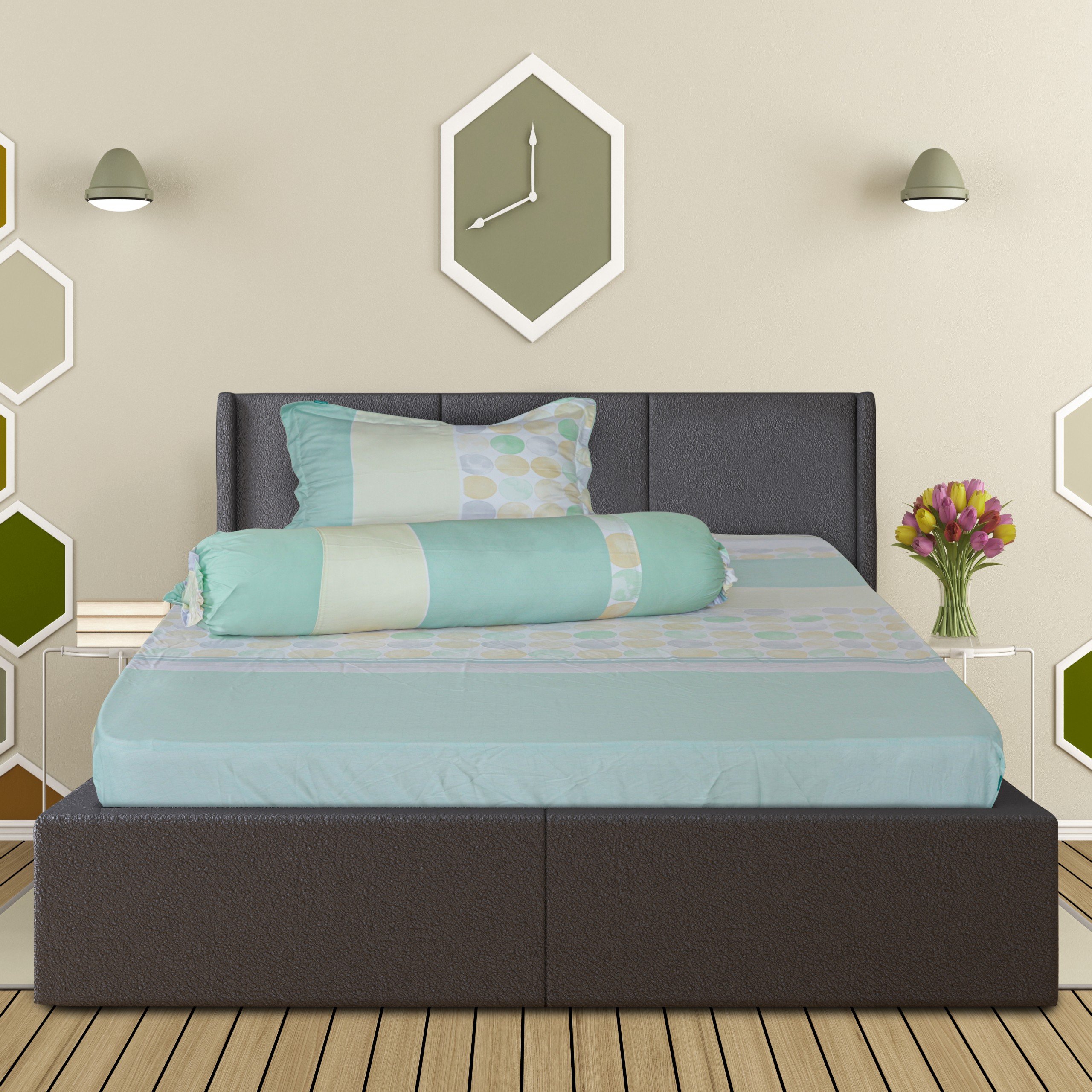 Bộ drap gối 140x200cm/120x200cm tencel luxury Hometex (3món)