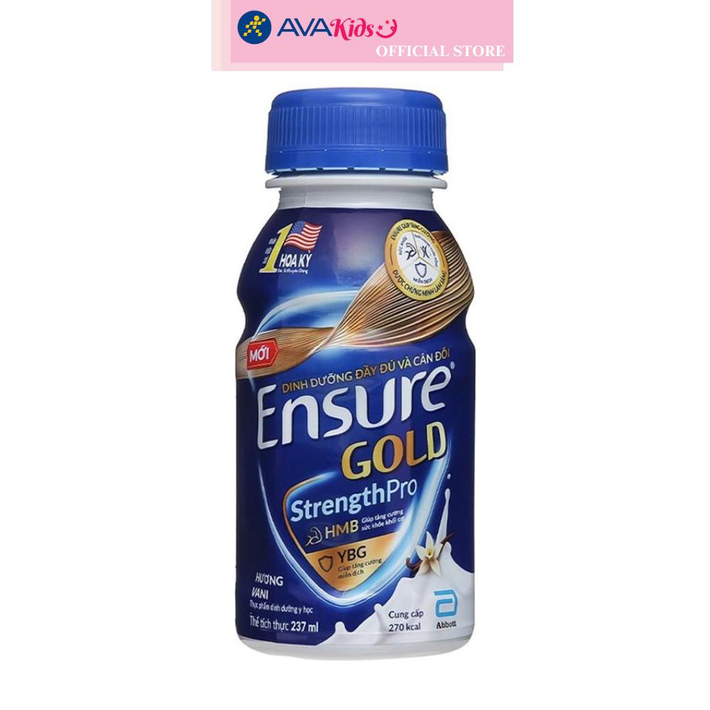 Lốc 6 chai sữa bột người lớn pha sẵn Ensure Gold hương vani 237 ml