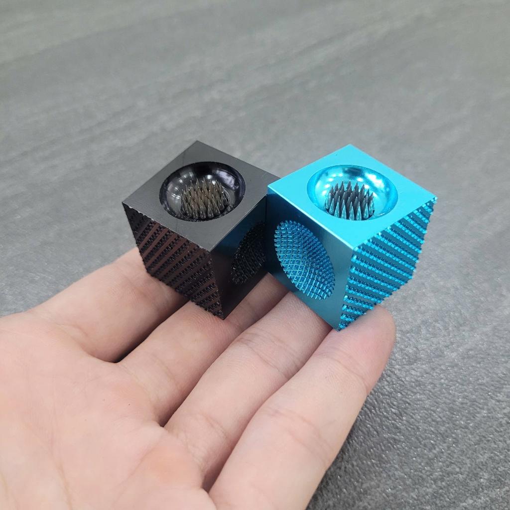 Sửa Xăm Đầu Cơ - Bo đầu tẩy - Nén Đầu Tẩy cơ Bi A bida xăm bo kim loại 3 in 1 vuông xanh đen
