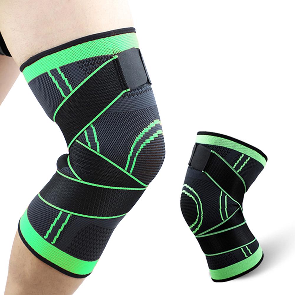 1pc Sports Knee Pad Breathable Adjustable Knee Support Brace Kneecap Protector for Running Cycling Basketball Volleyball Workout